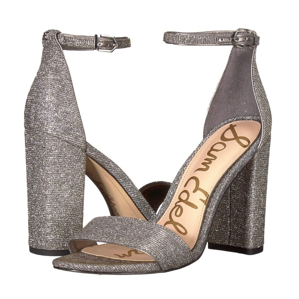 Sam Edelman Yaro Metallic Block Heel Size 8 Wide